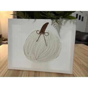 Handcrafted White Pumpkin Wall Decor